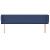 vidaXL Hoofdbord met randen 203x23x78/88 cm stof blauw