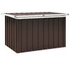 vidaXL Opslagdozen Gegalvaniseerd staal 109 x 67 x 65 cm Bruin