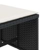vidaXL 5-delige Tuinset met kussens poly rattan zwart