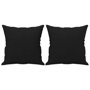 vidaXL Sierkussens 2 st 40x40 cm microvezelstof zwart