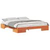 vidaXL Bedframe met opslag Bruin 180 x 200 cm Massief grenenhout