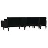 vidaXL Slaapbank L-vormig 275x140x70 cm stof zwart