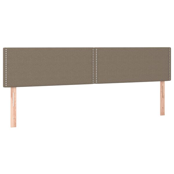 vidaXL Hoofdbord LED 180x5x78/88 cm stof taupe