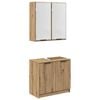 vidaXL Badkamerkastenset 2 st Artisan Eiken Bewerkt hout