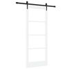 vidaXL Schuifdeur ORKDAL 83 x 202 cm Massief grenenhout en glas Wit