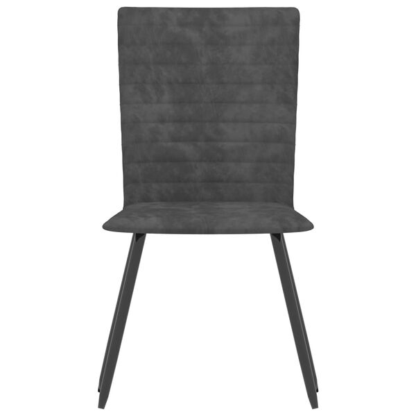 vidaXL Eetkamerstoelen 4 st fluweel grijs