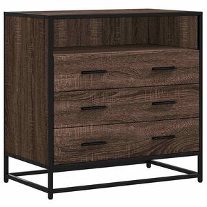 vidaXL Ladekast 70x41x70 cm bewerkt hout bruin eikenkleur