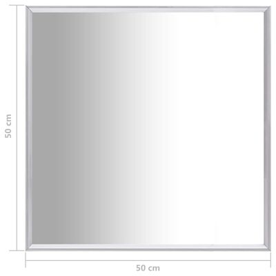 vidaXL Spiegel 50x50 cm zilverkleurig