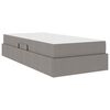 vidaXL Opbergbed met matras met matras Taupe 100 x 200 cm Polyester