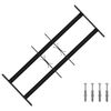 vidaXL Beveiligingsrooster voor ramen met 2 kruisregels 3 pcs 43-74 cm