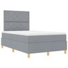 vidaXL Boxspringbed met matras Lichtgrijs 120 x 190 cm Stof