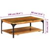 vidaXL Salontafel met schap 100x60x35 cm massief gerecycled hout
