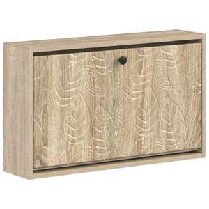 vidaXL Wandgemonteerde Schoenkast DELFT 71 x 17 x 43 cm Bewerkt hout