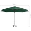 vidaXL Zweefparasol met aluminium paal 300 cm groen