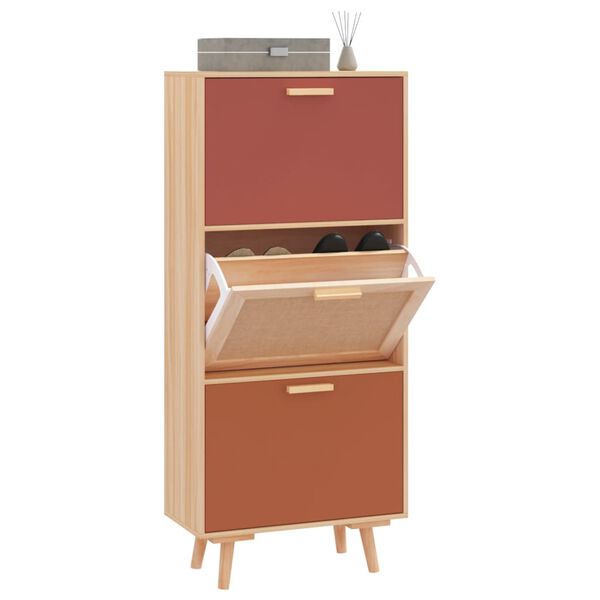 vidaXL Schoenenkast 52x25x120 cm bewerkt hout