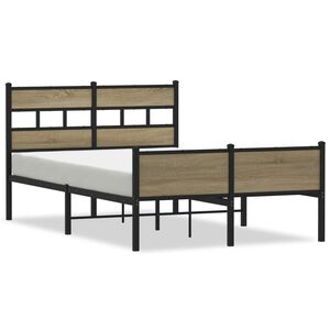 vidaXL Bedframe zonder matras hout sonoma eikenkleurig 120x200 cm