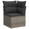 vidaXL 10-delige Loungeset met kussens poly rattan acacia grijs