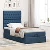 vidaXL Ottoman bed met matras en LED's 80x200cm stof blauw
