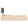 vidaXL Bedframe met Gevoerd Hoofdgedeelte Lichtgrijs 140 x 200 cm