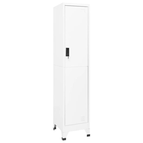 vidaXL Lockerkast 38x45x180 cm staal wit