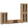 vidaXL Tv-meubelset FLORIN 3 pcs Artisan Eiken Bewerkt hout
