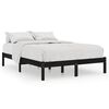 vidaXL Bedframe massief grenenhout zwart 140x200 cm