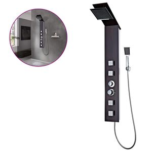 vidaXL Douche paneelsysteem glas bruin
