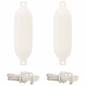 vidaXL Boot fenders 2 st &Oslash; 16 x 58 cm Wit PVC