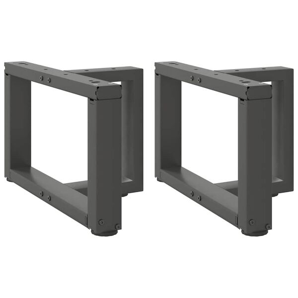 vidaXL Salontafelpoten 2 st T-vormig 40x25x(30-31) cm staal antraciet