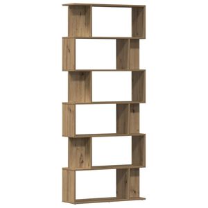 vidaXL Boekenkast 80x24x192 cm bewerkt hout artisanaal eikenkleur