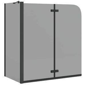 vidaXL Douche Omhulsel Zwart 120 x 68 x 130 cm ESG-glas en aluminium