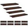 vidaXL Traplopers 12 st 90 x 25 x 2 cm Donkerbruin Massief beukenhout
