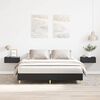 vidaXL Bedframe zonder matras 140x200 cm spaanplaat zwart