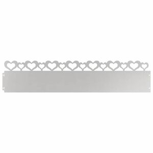 vidaXL Gazonranden 10 st 103 x 0,05 x 22 cm Roestvrij staal zilver