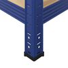 vidaXL Opbergrek 5-laags staal & bewerkt hout blauw
