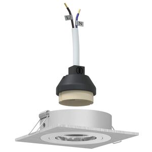 vidaXL Spotlights met schijnwerpers 6 pcs Zilver 9 x 9 x cm Aluminium