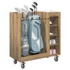 vidaXL Golfkast met wiel Effen Artisan Eiken 90 x 45 x 98 cm
