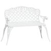 vidaXL Tuinbank 108 cm gietaluminium wit