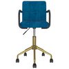 vidaXL Eetkamerstoelen draaibaar 4 st fluweel blauw