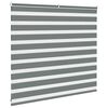 vidaXL Zebra rolgordijn 155x100 cm stofbreedte 150,9 cm donkergrijs
