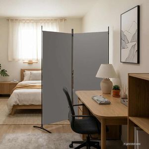 vidaXL Kamerscherm met 2 panelen 175x180 cm stof antracietkleurig