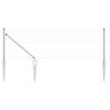 vidaXL Afrasteringspaal Zilver 10 x 0,6 m (50 mm gaas) Staal