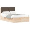 vidaXL Bedframe met Gevoerd Hoofdgedeelte Taupe 120 x 190 cm