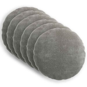 vidaXL Kussensloop 6 st HEERLEN Donkergrijs &Oslash; 40 cm Chenille Stof
