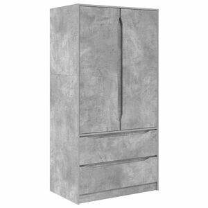 vidaXL Kledingkast Beton Grijs 79,5 x 49 x 156 cm Geconstrueerd hout
