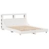 vidaXL Bedframe zonder matras massief grenenhout wit 140x200 cm