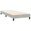 vidaXL Boxspring met matras en LED fluweel lichtgrijs 80x220 cm