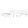 vidaXL Bedframe met hoofdeinde en LED wit 180x200 cm