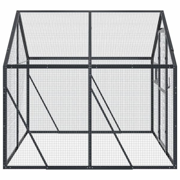 vidaXL Voli&egrave;re 1,79x2x1,85 m aluminium antracietkleurig