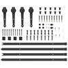 vidaXL Doos met onderdelen voor schuifdeur 213,5 cm staal zwart